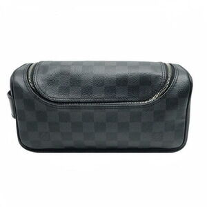 Louis Vuitton Cosmetic Pouch Shoulder Bag Damier Graphite Black Toiletry